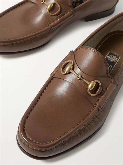 gucci loafers horsebit brown|gucci harald horsebit platform loafer.